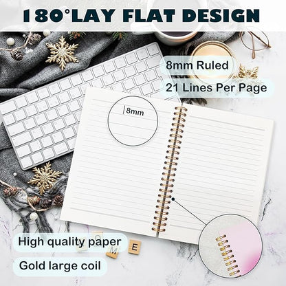 BearCake Trendy Y2K Pink Aura Preppy Notebook Journal, Trust the Process Inspirational Notebooks, Aesthetic Notebooks, Pink Aesthetic Office Supplies, Hardcover Spiral Notebook 5.5x8.3