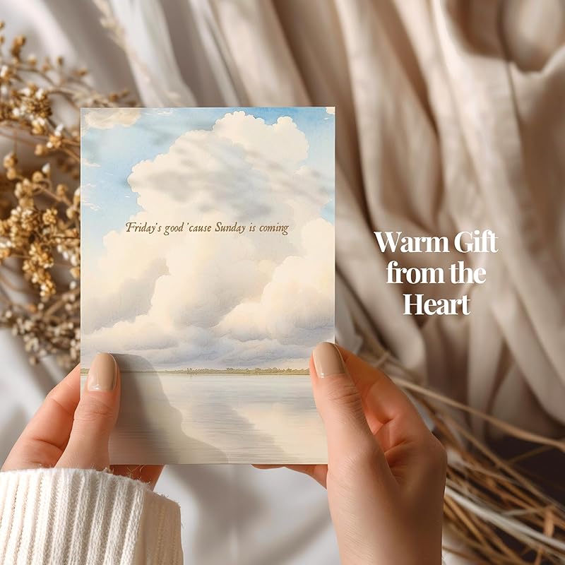 Religious Easter Cards for Framing & Gifting (5”x7") - Empty Tomb Easter Art Print, Single Sided Christian Greeting Cards with Envelopes & Writting Space, Religious Easter Home Decor (Set of 6)