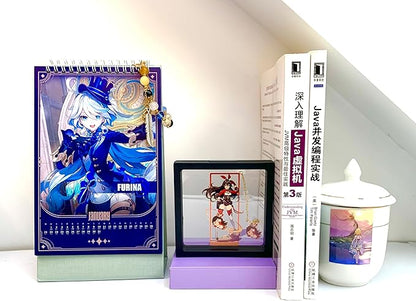 Genshin Impact Amber Metal Bookmark - Anime Figure Merch with 3D Display Box - Birthday Gifts for Fans Friends Gamer Book Lovers - Zllada