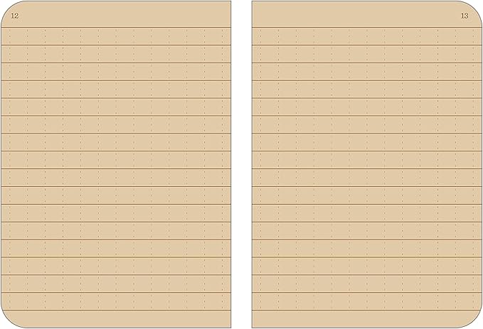 Rite in the Rain Weatherproof Mini-Stapled Notebook, 3 1/4" x 4 5/8", Tan Cover, Universal Pattern, 3 Pack (No. 971TFX-M)