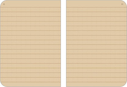 Rite in the Rain Weatherproof Mini-Stapled Notebook, 3 1/4" x 4 5/8", Tan Cover, Universal Pattern, 3 Pack (No. 971TFX-M)