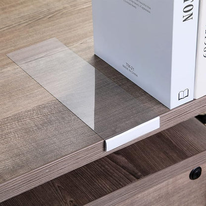 Containlol 15 Pieces Moveable Shelf Label Holders Clear Transparent Shelves Tags Index Card Pockets Library Markers Label Display Holder for Classroom Office Book(3.03 x 9.06 x 0.63 Inch)