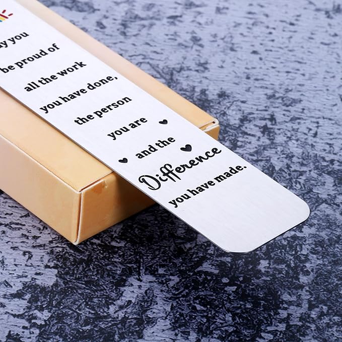 Graduation Retirement Gifts for Women Christmas Retirement Bookmark Gift for Coworker Female Her Employee Women Retirement Thank You Gifts for Boss Leader Teacher May You Be Proud of All The Work You