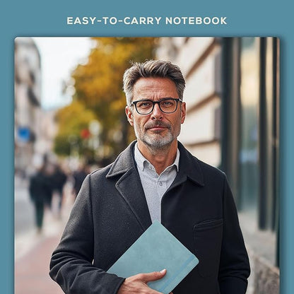 BEECHMORE BOOKS Ruled Journal Notebook, A4 8.5 x 11.5 inch 160 Lined Pages, Hardcover Leather Journals For Women, Men, Writing And Notebooks For Work - 120 GSM Thick Paper, Gifts Box Included