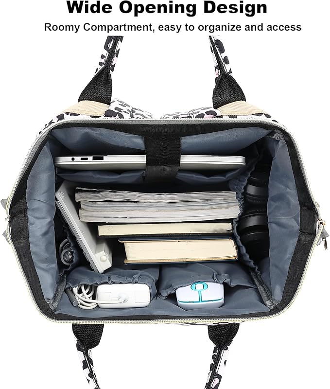 Leopard Laptop Backpack College School Backpack Bookbags Nurse Backpacks Travel Bags Casual Daypacks for Women Girls Fits 15.6 Inch Notebook