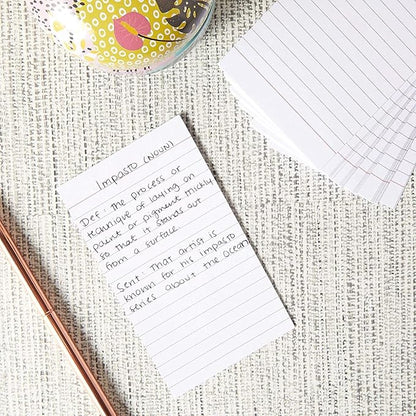 Okuna Outpost 300 Pack Vertically Ruled Index Cards, Vertical Lined Paper Note Cards, Portrait Style (3 x 5 In)