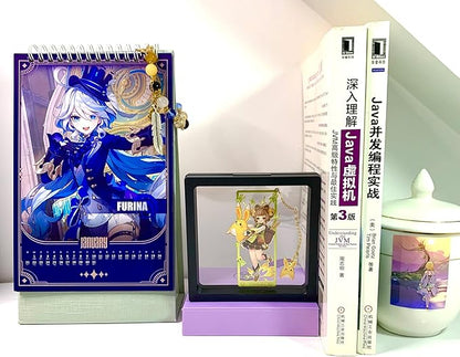 Genshin Impact Yaoyao Metal Bookmark - Anime Figure Merch with 3D Display Box - Birthday Gifts for Fans Friends Gamer Book Lovers - Zllada