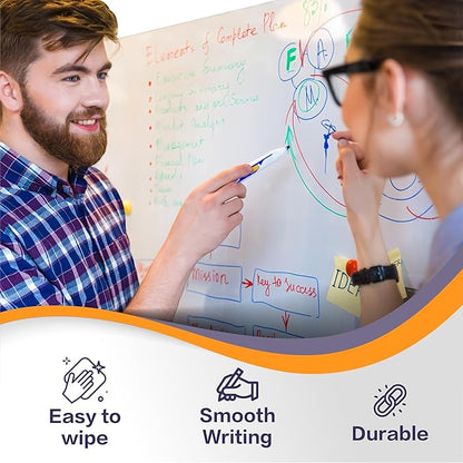 Magnetic Whiteboard Sticker - Adhesive Backing 40'' x 24'' Dry Erase Board for Wall Whiteboard Contact Paper for Kids Office Home Include Marker Magnet Eraser