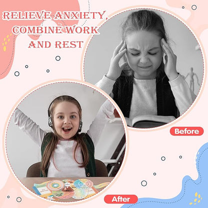 H1vojoxo 48PCS Breath Anxiety Sensory Stickers Anti Stress Textured Sensory Stickers Tactile Textured Mindfulness Sticker for Desk and Phone Stress Anxiety Relief Adhesive for Children Adults