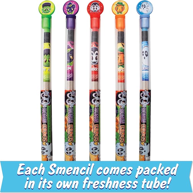 Halloween Smencils - HB #2 Patented Gourmet Scented Pencils, 5 Count, Gifts for Kids, School Supplies, Classroom Rewards
