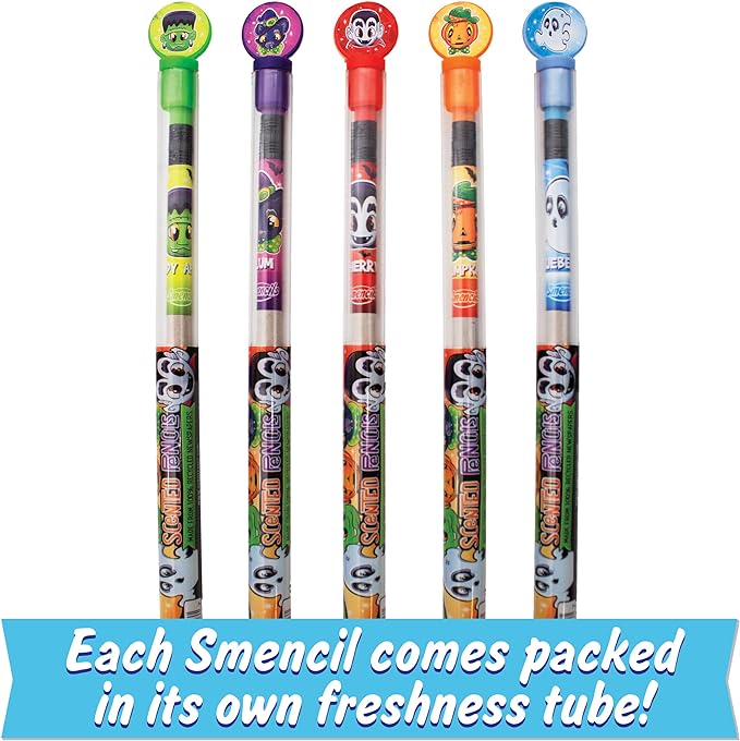 Scentco Halloween Smencils (2 Pack) - HB #2 Scented Pencils, 5 Count, Gifts for Kids, School Supplies, Classroom Rewards
