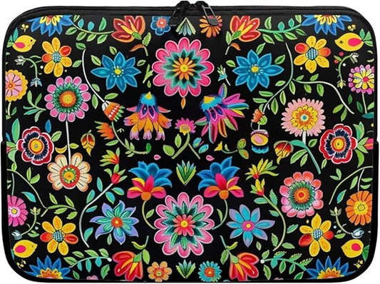 Colorful Flower Lap Top Case for Women Girls 12 inch Laptop Sleeve Portable Computer Sleeve Bag Portable Laptop Protector with Multiple Uses Ideal Gifts for Women Girls Tablet Bag