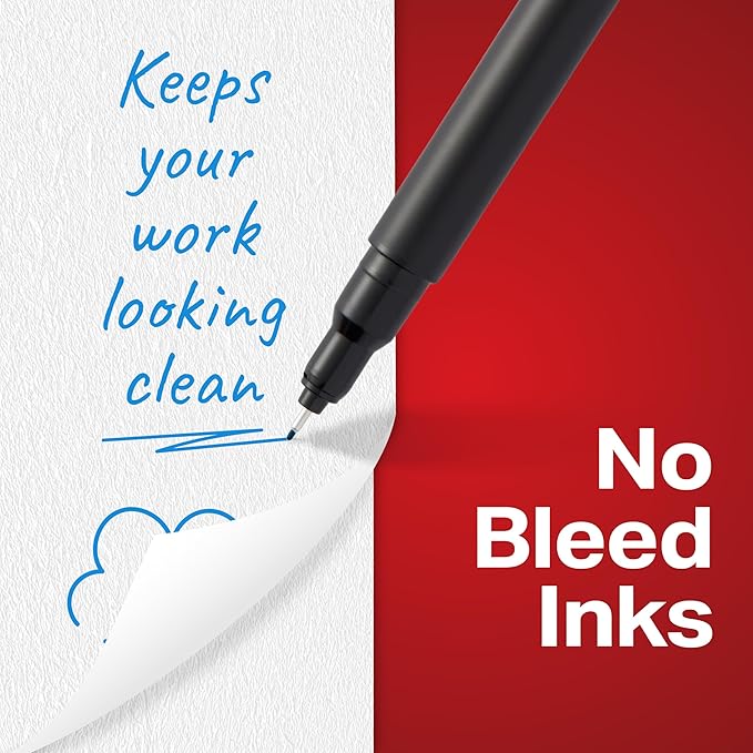 Sharpie Felt Tip Pens, Fine Point Pens (0.4Mm) Felt Tip Markers, Journaling Pens, Art Markers, Drawing Markers, Assorted Colors, 12 Count