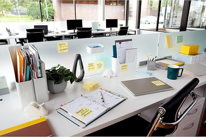 Post-it Super Sticky Notes, 24 Sticky Note Pads, 3 x 3 in., School Supplies, Office Products, Sticky Notes for Vertical Surfaces, Monitors, Walls and Windows, Canary Yellow