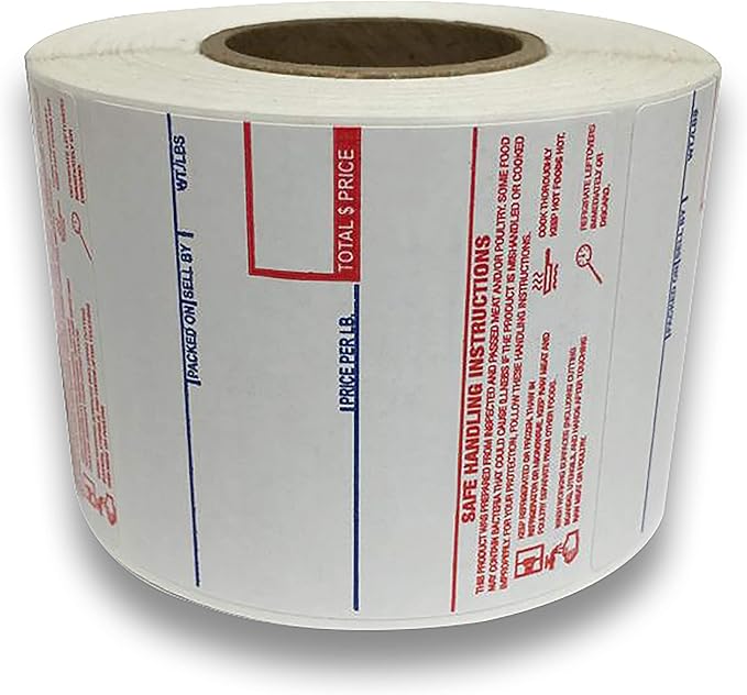CAS LST-8040 Printing Scale Label, 58 x 60 mm, UPC/Safe, 36 Rolls per Case, CAS Scale Labels 8040, Guaranteed Quality, Try It!.