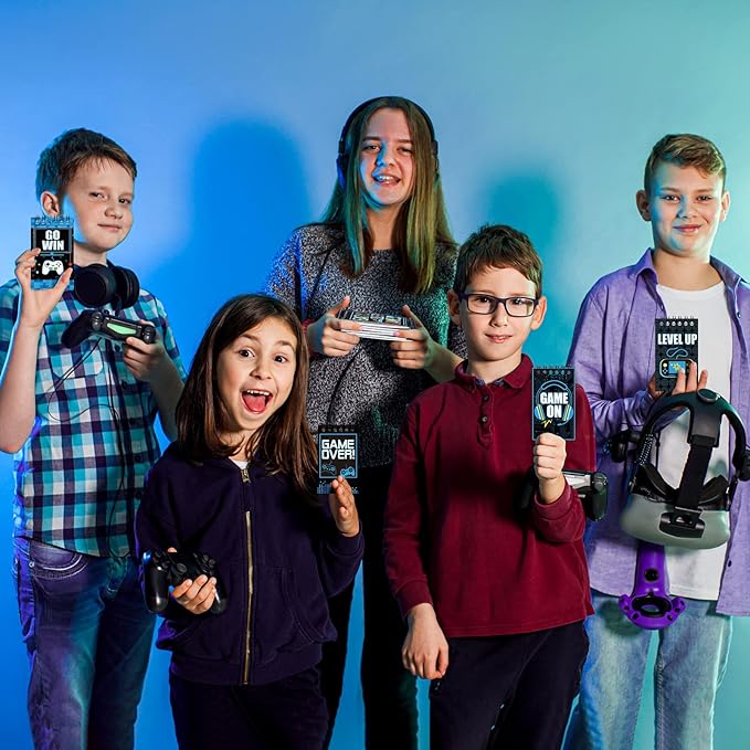 Containlol 24 Pcs Gaming Mini Notepads, Video Game Birthday Party Favors Supplies Gaming Party Notebooks Gamer Prize Gifts Teacher Classroom Supplies Mini Notepad Pack for Girl Boy Video Game Birthday