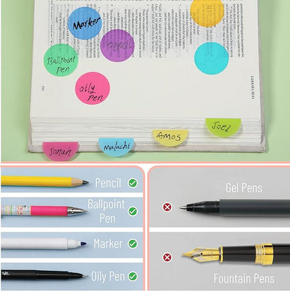 Mr. Pen- Transparent Sticky Note Set, 560Sheets, Colorful, Round Transparent Sticky Notes Set, Bible Sticky Notes Clear Sticky Notes Transparent, Bible Notes, Transparent Sticky Notes for Bible Study