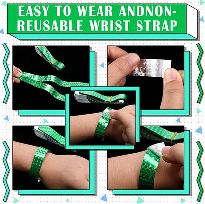 Epakh 600 Pcs Paper Wristbands Neon Wrist Bands Waterproof Handbands for Events Lightweight Concert Wristbands Neon Colored Adhesive Wrist Band for Party