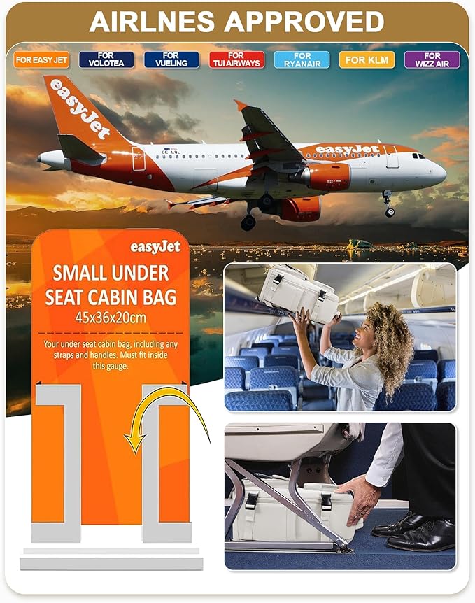 Large Travel Carry on Laptop Backpack for Women Men, Expandable Flight Approved Backpack, Waterproof Sports College bag Casual Daypack for Weekender Business Hiking with Beige