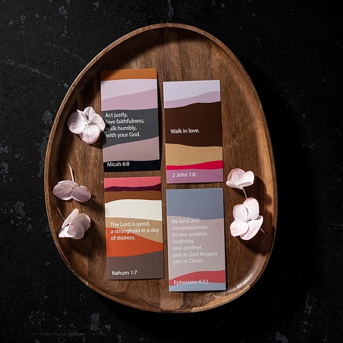 DIVERSEBEE Inspirational Prayer Cards, 60 Unique Bible Verse Cards, Assorted Mini Scripture Cards, Encouragement Motivational Cards, Christian Bible Gifts (Waves)