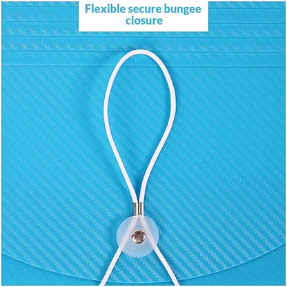 SKYDUE File Organizer, 12 Pockets Accordian File Organizer, Letter Size Expanding File Folder with Colored Tabs and Expandable Cover Portable Bill Receipt Organizer Blue