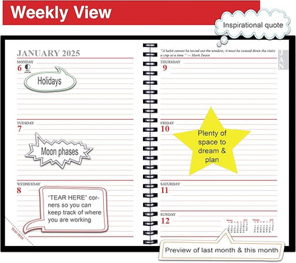 2025 Datebook & City Themed Planner – Resource Guide with Daily, Weekly & Monthly Views – 3-Year Reference Calendar - Multi-Purpose Travel Notebook Guide & Adventure Diary (Little Rock '25)