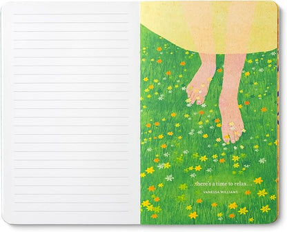 Compendium Softcover Journal - Sometimes the most important thing in a whole day is the rest we take between two deep breaths... – A Write Now Journal with 128 Lined Pages, 5”W x 8”H