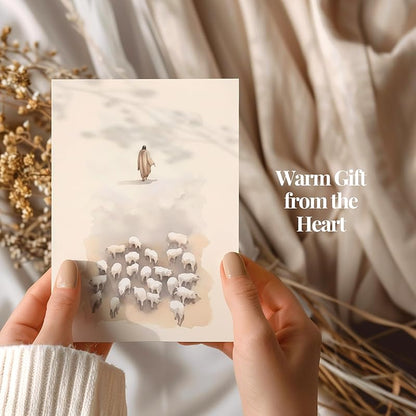 Christian Greeting Cards Set of 6 with Envelopes | Scripture Keepsake Cards, Frameable Bible Verse Art Prints, Inspirational Faith-Based Gifts for Women & Men (5"x7" Faithful Best-Seller Set)