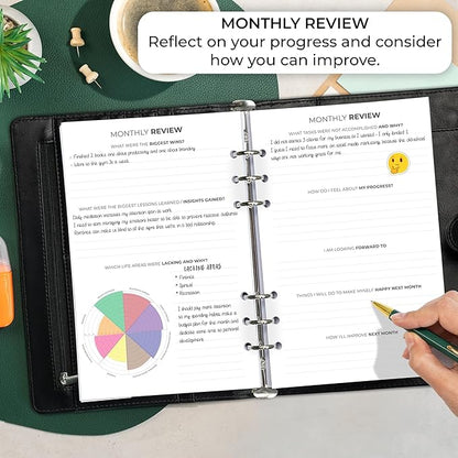 Clever Fox Weekly Planner Binder Refills – 12-Month Planner Page Refill Set - Planner for Time Management & Weekly Tasks – Work & Life Organizer with to Do List – Undated A5 Pages