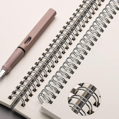 AHGXG Dotted Journals Spiral Notebook 3 Pack, A5 Bullet Dot Grid Journal with 100 GSM Thick Dotted Paper, Transparent Hardcover, 80 Sheets, for Bullet Journaling, Artist Writing Drawing, 5.7" x 8.3"