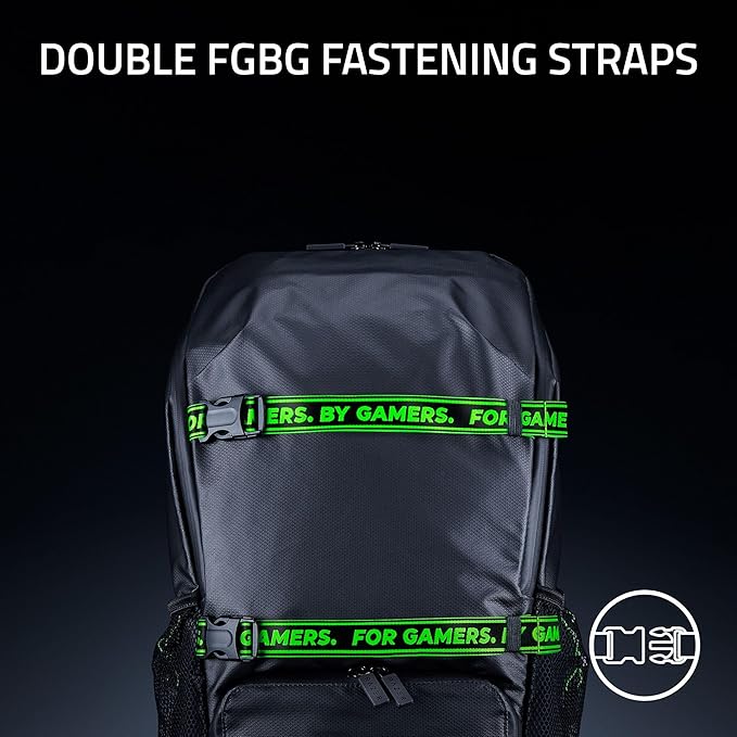 Razer Scout 16" Gaming Laptop Backpack: Lightweight Travel Carry On Computer Bag - Water Resistant - Fits 16 inch Notebook - Black