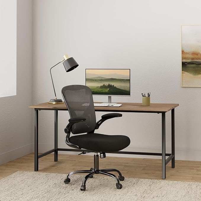 Flysky Ergonomic Office Desk Chair Breathable Mesh Swivel Computer Chair, Lumbar Back Support Task Chair, Office Chairs with Wheels and Flip-up Arms,Executive Rolling Chair