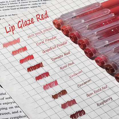 0.5mm Journal Colouring Pens, Assorted Rainbow Colors Pens Set of 9 for Adults Journal Coloring Calligraphy,Made for Everyday Writing, Journals,Drawing,Coloring Books (Lip Glaze Red)