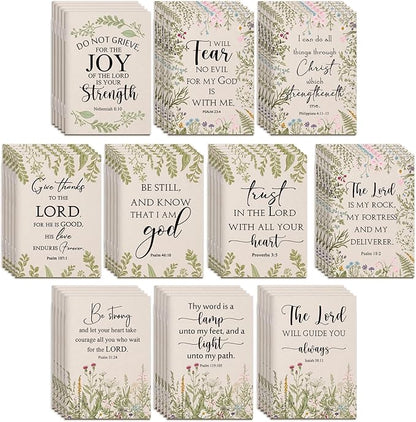Ctosree 100 Pcs Bible Verse Prayer Journal Notebook Christian Note Pads Bulk mini Inspirational Notebook Religious Scripture Church Notepad for Women 3.15 x 5 Inches (Beige)
