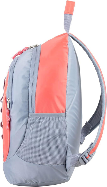 FUEL Hiking Backpack for Women Men Terra Sport, Travel, College, Gym, Work with Laptop Sleeve, Bungee, 18 Inches, Sweet Coral