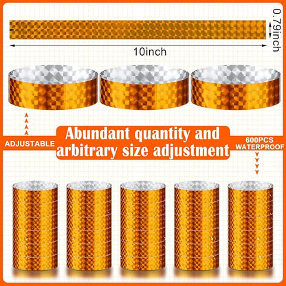 Epakh 600 Pcs Paper Wristbands Neon Wrist Bands Waterproof Handbands for Events Lightweight Concert Wristbands Neon Colored Adhesive Wrist Band for Party