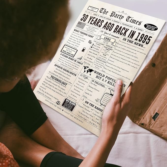 Huameigf Jumbo 30th Birthday Card Gifts for Daughter Son, Unique 30th Birthday Party Decorations for Women Men, Large 30 Years Old Bday Card for Him Her