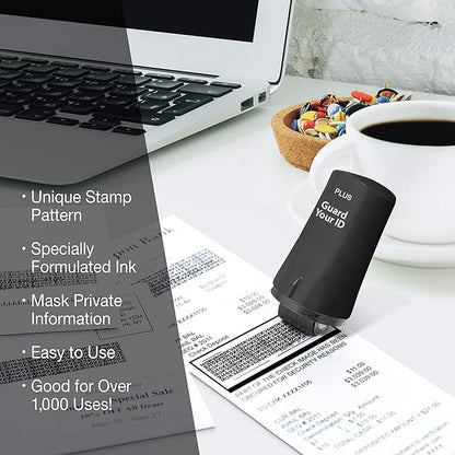Guard Your ID Advanced Security Roller 2.0 for Identity Theft Prevention Stamping Black