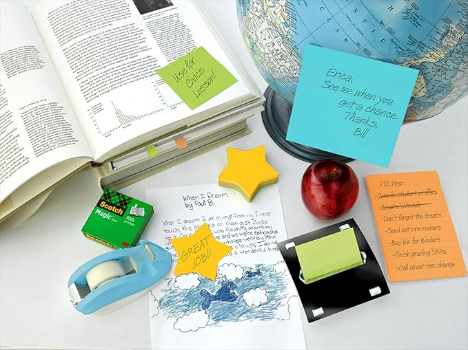 Post-it Notes, Star Shape, Assorted Colors, 2.6x2.6 in, 2 Pads, 75 Sheets/Pad (7350-STR)