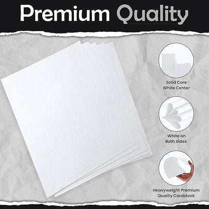 SANZIX 30 Sheets White Cardstock Paper 8.5 x 11-80lb 216 GSM Heavyweight Thick White Card Stock for Invitations, Menus, Scrapbooking, DIY Cards & Decorations | Cover Cardstock for Printers & Crafts