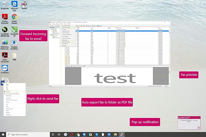 CimFAX T5S Fax Server Two-Port Fax2email Remote login All-in-one Fax System 200 Users Send/Receive Fax from PC/Phone/Mac V.34 High Speed Fax Modem (16GB)