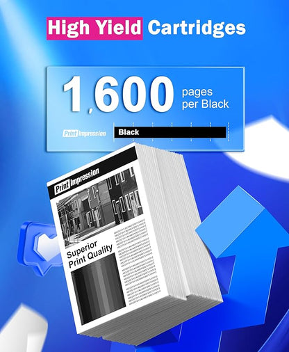30A Black Ink Cartridge Compatible for HP30A Ink CF230A 30X Black High Yield Toner Cartridge Work with HP Laserjet Pro MFP M203dw M227fdw M227fdn M203dn M227sdn M203d Printer (2 Black, CF230X)