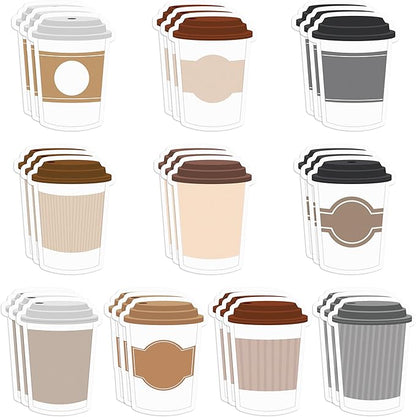 30 Pack Coffee Cup Sticky Notes, Total 600 Sheets, Funny Self Sticky Notepads Memo Pads for Coffee Lover Office School Student Kids Gift Class Reward Birthday Party Favors Goodies Bag Fillers