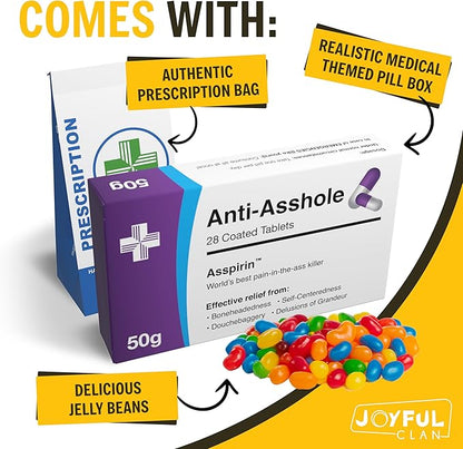 Joke Pill Box Candy for Your Boss or Mother in Law - Funny Christmas Gag Gift for Men, Women, Boyfriend, Girlfriend, Husband, Wife - Hilarious Rude Prank - Unique Inappropriate Gift