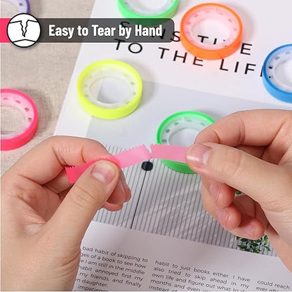 Mr. Pen- Highlighter Tape, 12 Rolls, 0.31" x 16.5 ft, Bible Highlighter Tape, Colorful Highlighter Strips, Transparent Highlighter Tape Removable for Books, Highlighting Tape, Highlight Tape