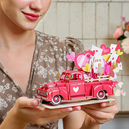 Paper Love 3D Loads of Love Pop Up Card, With Detachable Popup Keepsake, Gift for Birthday, Anniversary, All Occasion - Oversized 10" x 7" Cover - Includes Envelope and Note Tag