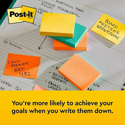 Post-it Mini Notes, 1 3/8 in. x 1 7/8 in., 12 Sticky Notes Pads, 100 Sheets per Pad, Poptimistic Collection, School Supplies and Oﬃce Products, The Original Post-it Note