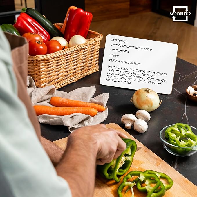 Scribbledo Set of 5 Small White Board Dry Erase Boards Classroom Pack Mini White Boards 5" x7” Double Sided Personal Whiteboards for Students Teachers School Supplies Lapboards