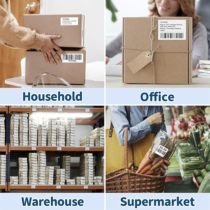 12 Rolls Direct Thermal Labels Compatible DYMO 30336 1" x2-1/8 Address & Barcode Labels, 6000Pcs Multipurpose Replacement for DYMO Label Writer 450, 450 Turbo, 4XL & Zebra Desktop Printers