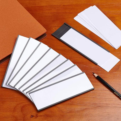 Eeoyu Magnetic Label Holders with Magnets Magnetic Data Card Holders with Clear Plastic Protectors for Metal Shelf, Whiteboard, Set of 30 (0.8 x 3 Inch)